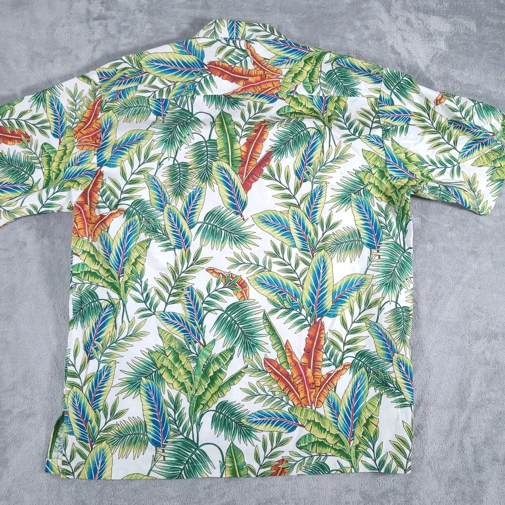 Tori Richard Uniform Hawaiian Shirt Mens Large Hawaiian Aloha Camp Resort Cruise